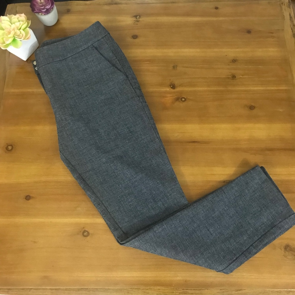 Loft Skinny Ankle Pant in Gray Melange Marisa Fit